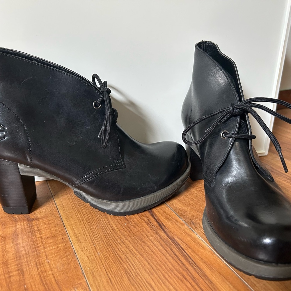 Dr. Martens Black Ankle Boots with Chunky Heel